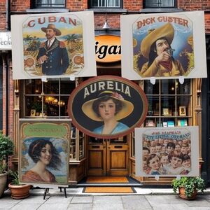 Vintage Cigar Box Decal Set Of 5